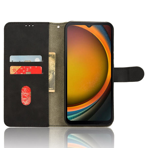 SKALO Samsung Xcover 7 Matt PU-læderpungetui - Sort Black