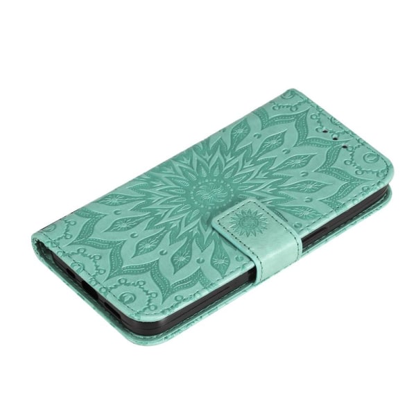 SKALO iPhone 15 Pro Max Mandala Plånboksfodral - Grön Grön
