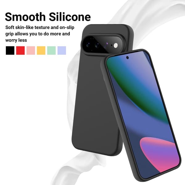 SKALO Tynd Silikone Cover til Google Pixel 11 - Sort Black