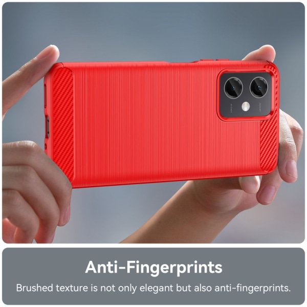SKALO Xiaomi Redmi Note 12 5G Armor Carbon Stöttåligt TPU-skal - Fler färger Röd