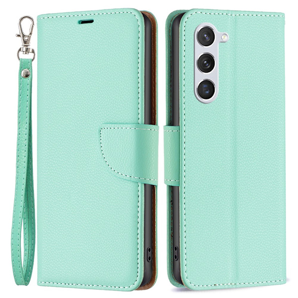 SKALO Samsung S24 Litchi Lompakkokotelo - Turkoosi Turquoise