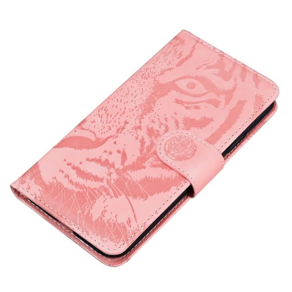 SKALO iPhone Air Embossed Tiger Plånboksfodral - Rosa Rosa