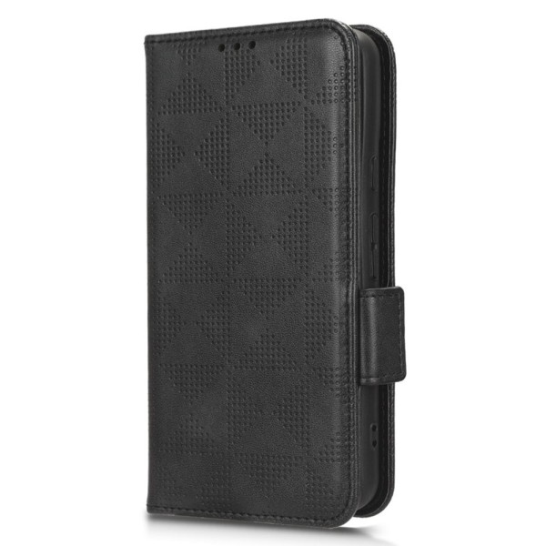 SKALO Google Pixel 8 Embossed Triangle Flip Cover - Sort Black