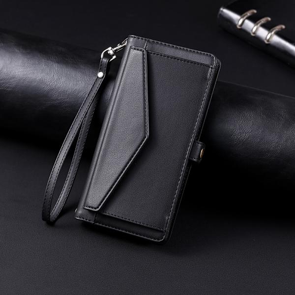 SKALO Motorola Moto G35 5G PU-Læder Envelope Flip Cover - Sort Black