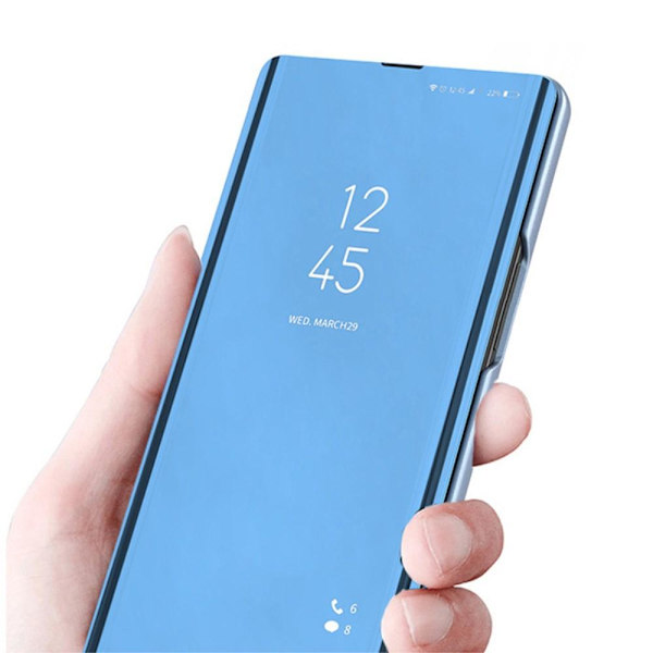 SKALO Xiaomi Redmi 10C Clear View Mirror Etui - Blå Blue