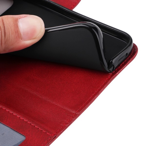 SKALO Samsung A15 5G PU-Läder Plånboksfodral - Fler färger Röd