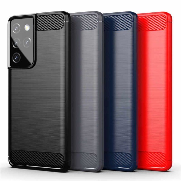 Stöttåligt Armor Carbon TPU-skal Samsung S21 Ultra Black