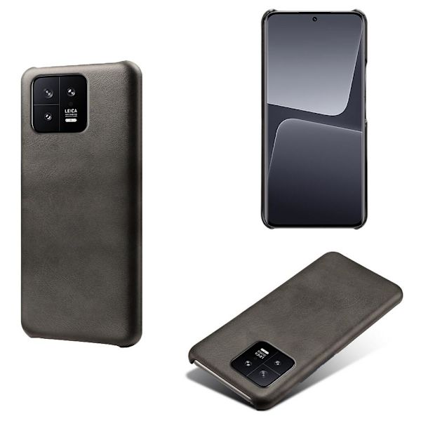 SKALO Xiaomi 13 5G PU-nahkainen Suojakuori - Musta Black