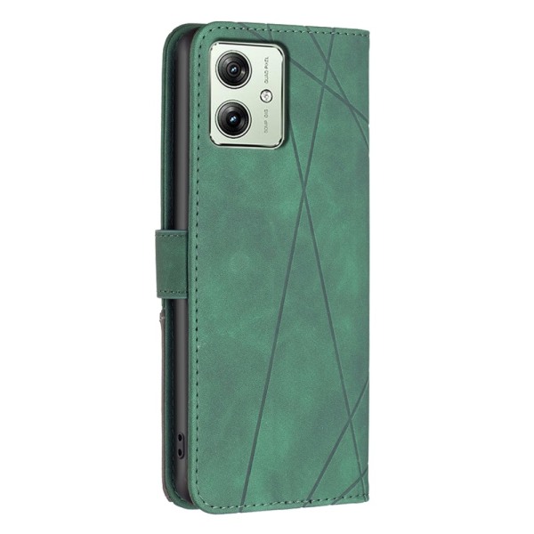 Motorola Moto G54 5G BINFEN COLOR Embossed Plånboksfodral - Grön Grön