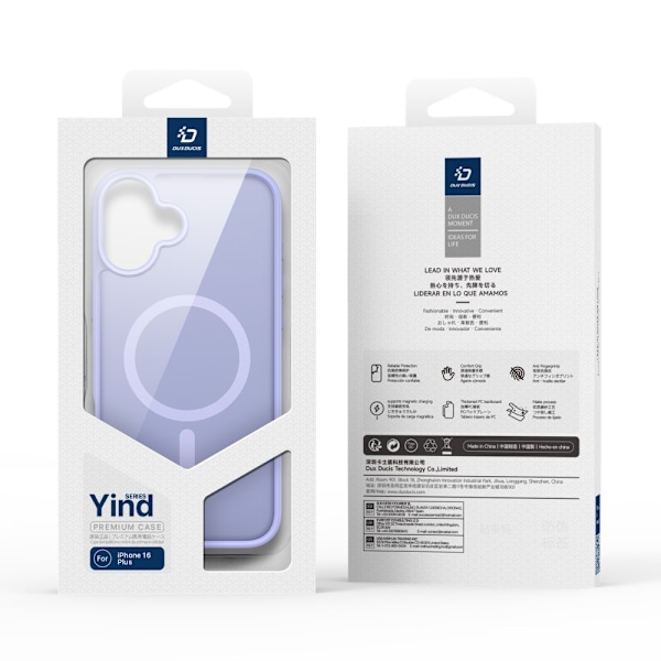 DUX DUCIS iPhone 16 Plus Yind Series Matt Finish Skal - Lila Lila