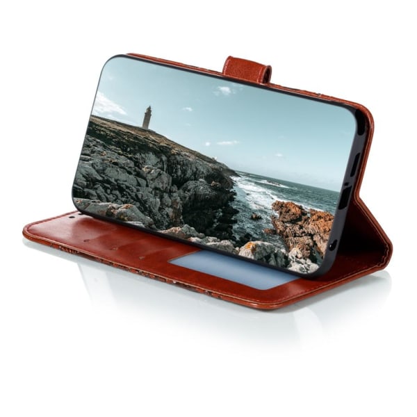 SKALO Samsung A22 4G Mandala Plånboksfodral - Brun Brown