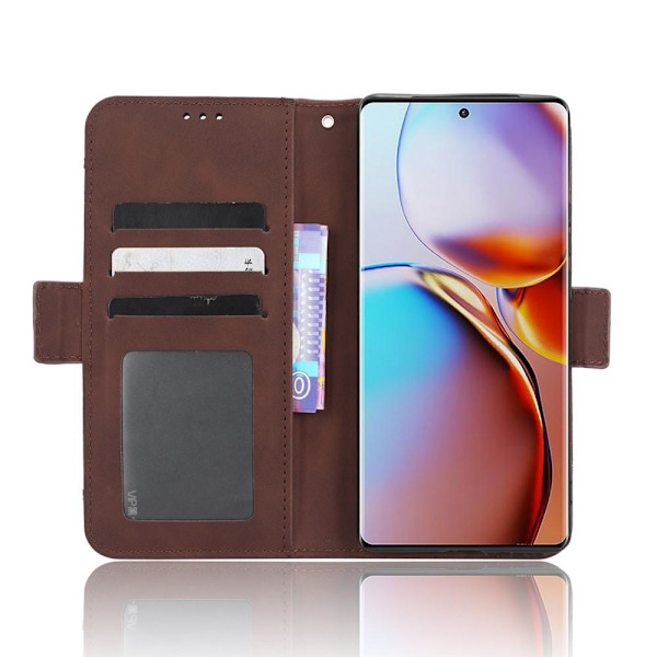 SKALO Motorola Edge 40 Pro 5G 6-lokeroa Lompakkokotelo - Ruskea Brown