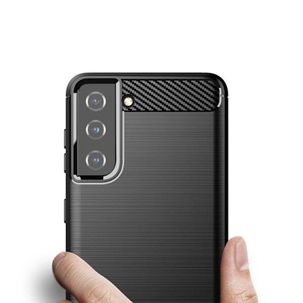 SKALO Samsung S21 FE Armor Carbon Stöttåligt TPU-skal - Fler färger Svart