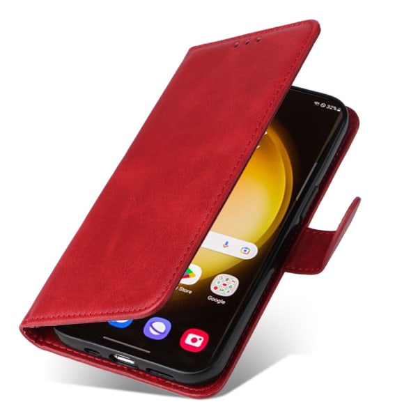 SKALO Samsung S24 Ultra PU-Läder Plånboksfodral - Fler färger Röd