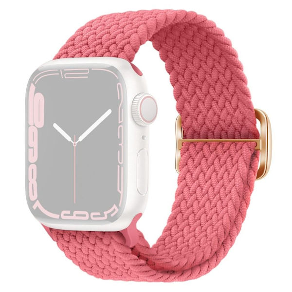 SKALO Flettet Rem Apple Watch Series 7-9 45mm - Vælg farve Pink