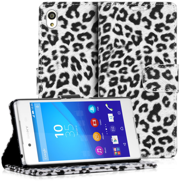 Sony Z3+ | Plånboksfodral med leopardmönster MultiColor #2 Beige