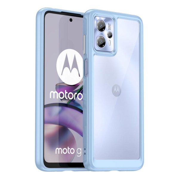 SKALO Motorola Moto G23 4G Transparent TPU Bumper Skal - Blå Blå