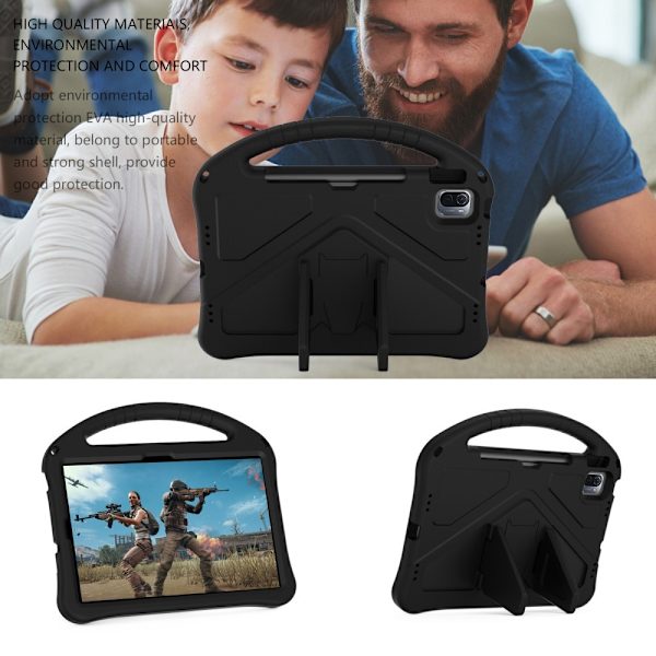 SKALO Xiaomi Pad 6 Lapsikuori kahvalla ja jalustalla - Musta Black