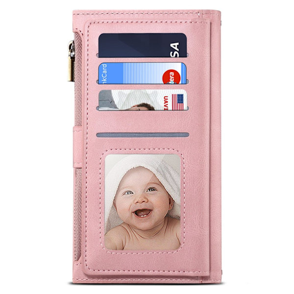 SKALO Google Pixel 8 Pro ESEBLE Big Wallet Lompakkokotelo - Ruusukulta Pink gold