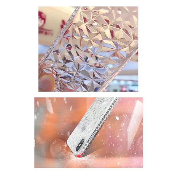 Extra tåligt 3D Diamant TPU iPhone X/XS - fler färger Rosa