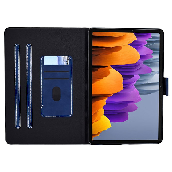 SKALO Samsung Tab S7/S8 PU-nahkainen Lompakkokotelo - Sininen Blue