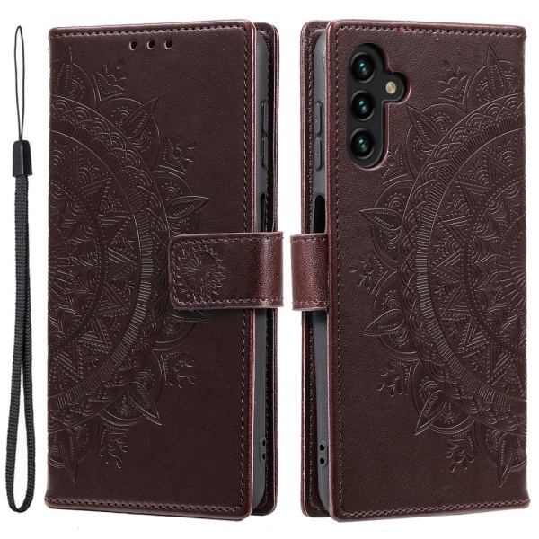 SKALO Samsung S24+ Mandala Flip Cover - Brun Brown