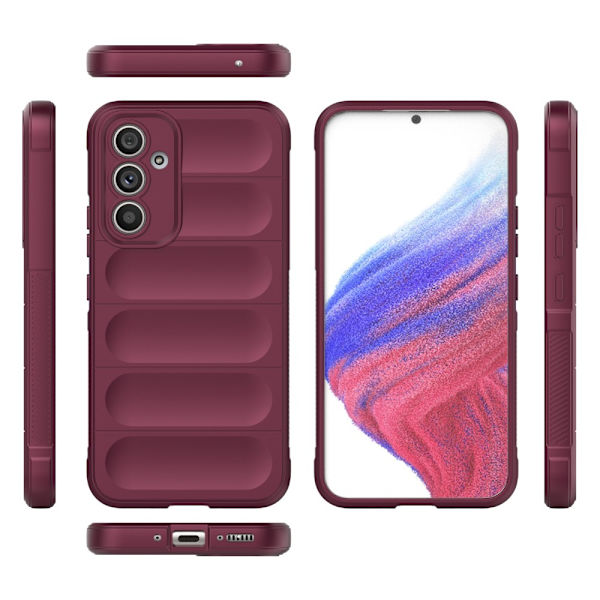 SKALO Samsung A54 5G Rugged Bumpers TPU-suojakuori Wine red