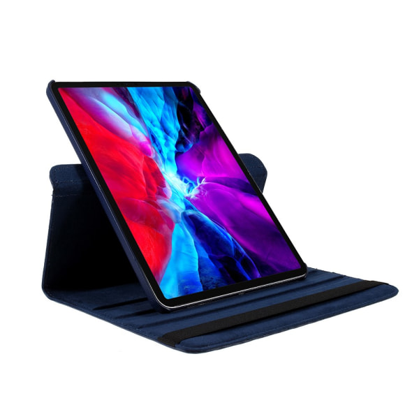 SKALO iPad Pro 12.9 (Gen 4/5/6) 360 Litchi Fodral - Mörkblå Mörkblå