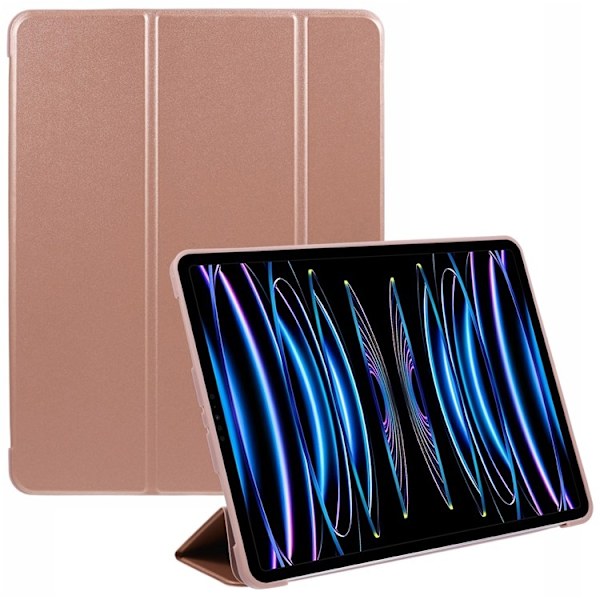 SKALO iPad Pro 12.9 (Gen 4/5/6) Trifold Flip Cover - Rosa guld Pink gold