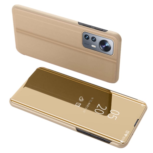 SKALO Xiaomi 12 Clear View Mirror Etui - Guld Gold