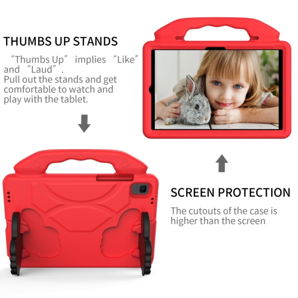 SKALO Samsung Tab A8 10.5 (2021/2022) Thumb Up Børneskal - Rød Red