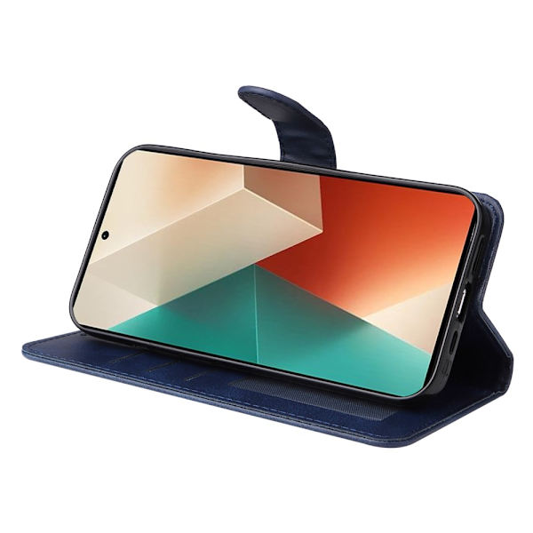 SKALO Xiaomi Redmi Note 13 5G PU-Läder Plånboksfodral - Fler färger Blå