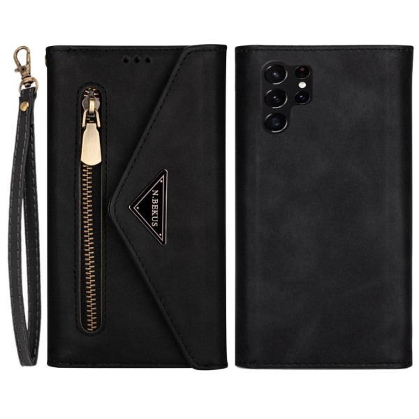 SKALO Samsung S24 Ultra Evelope Clutch 8-Lokeroa - Musta Black