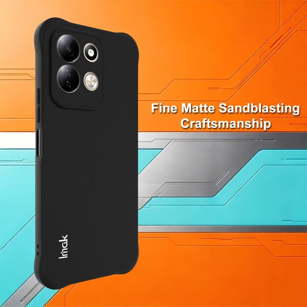 IMAK Drop Proof Matte TPU Cover til Xiaomi Redmi 17 - Sort Black