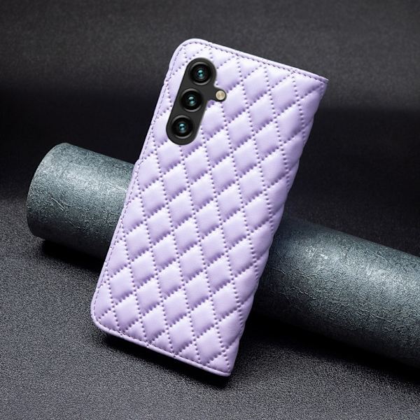 SKALO Samsung A55 5G BINFEN COLOR Quiltat Plånbok - Lila Lila