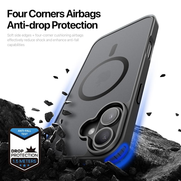 DUX DUCIS iPhone 16 Yind Series Matte Finish Cover - Sort Black