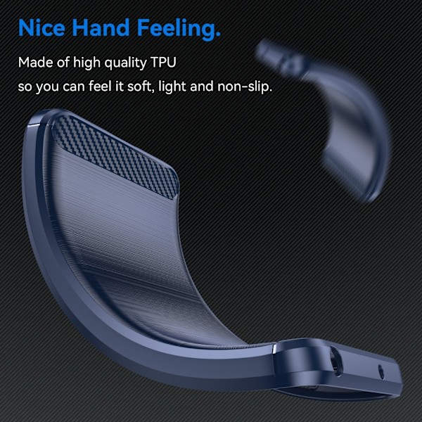 SKALO Samsung S25 Edge Armor Carbon Cover - Vælg farve Blue
