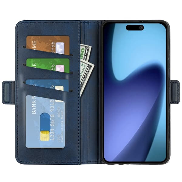 SKALO iPhone Air Premium ID Plånboksfodral - Blå Blå