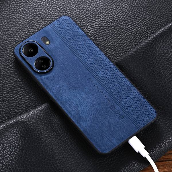 SKALO Xiaomi Redmi 13C 4G AZNS PU læder Cover - Sort Black