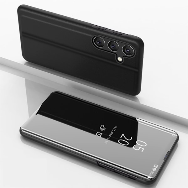 SKALO Samsung A54 5G Clear View Flip Cover - Sort Black