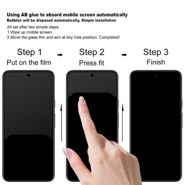 IMAK Privacy Hærdet Glas til iPhone Duo - Sort Black