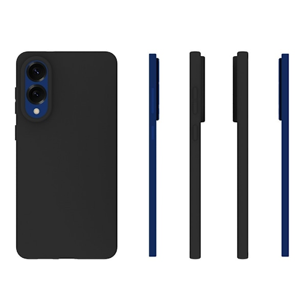 SKALO Samsung S25 Edge Mattsvart Ultratunn TPU Skal - Svart Svart