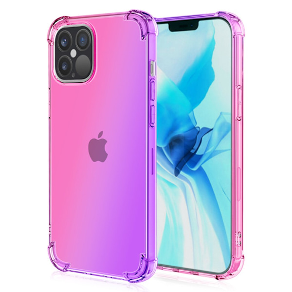 SKALO iPhone 15 Plus Gradient Extra strong TPU-skal - Rosa/Lila multifärg