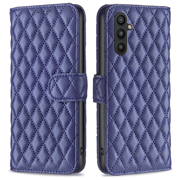 SKALO Samsung A34 5G BINFEN COLOR Quiltat Plånbok - Blå Blå