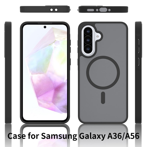 SKALO Samsung A56 5G Skin-touch Hybrid Skal - Rosa Rosa