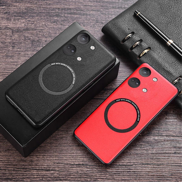 SKALO OnePlus Nord 3 5G / Ace 2V PU læder hybrid magnetisk ring Cover - Sort Black