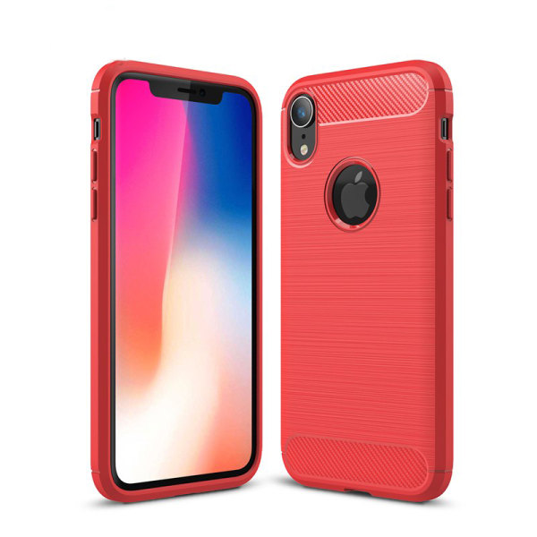 SKALO iPhone XR Armor Carbon Stöttåligt TPU-skal - Fler färger Röd