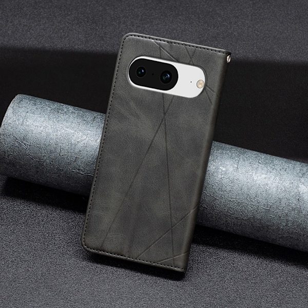 Google Pixel 8 BINFEN COLOR Embossed Plånboksfodral - Svart Svart