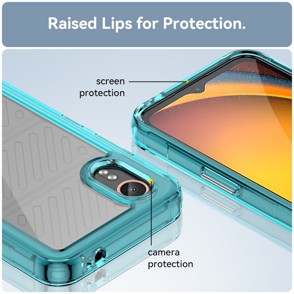 SKALO Samsung Xcover 7 Armor Hybrid Bumper Suojakuori - Turkoosi Turquoise
