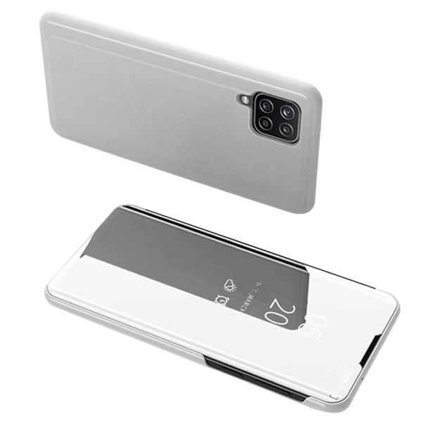 SKALO Samsung A22 4G Clear View Spegel fodral - Silver Silver
